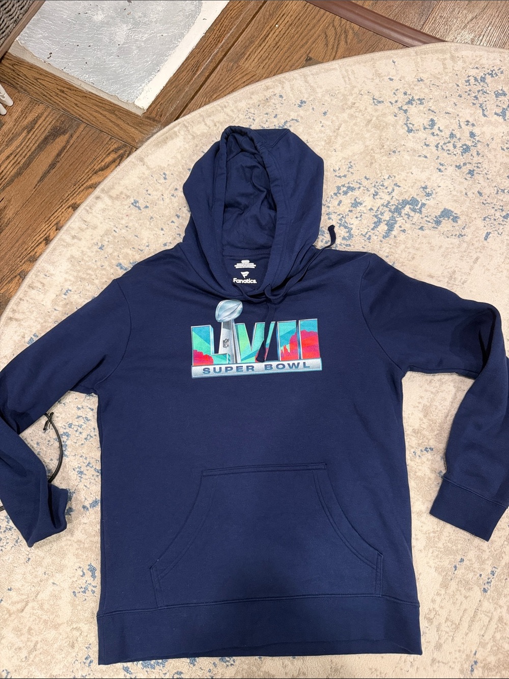 Fanatics Navy Super Bowl LVI Pullover Hoodie with Multicolor Logo